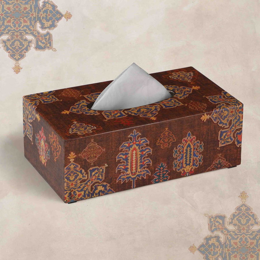 Samarkand Tissue Box Holder - Brown
