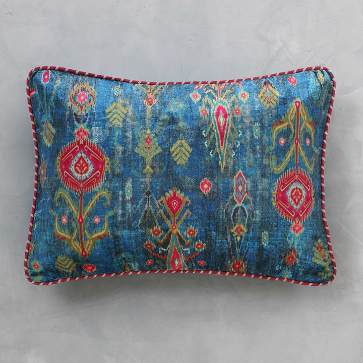 Bukhara Ikat Cushion Cover Slim - Firoza