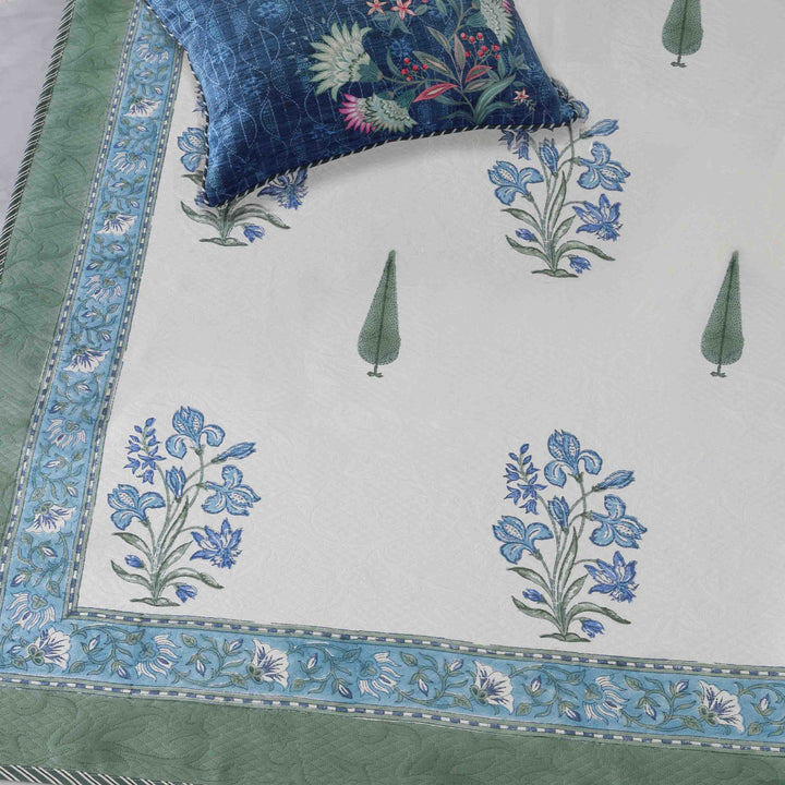 Wild Iris Cotton Pique Bedcover