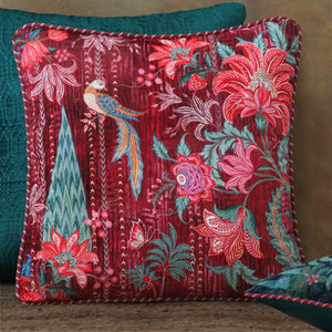Coromandel Garden Cushion Cover -  Ruby