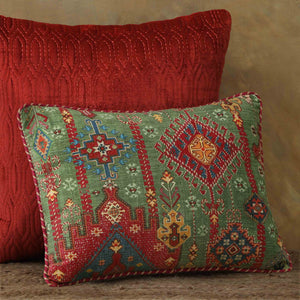 Kilim Cushion Cover - Green Slim