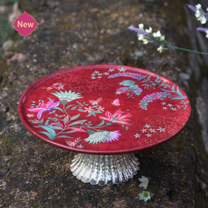 Wild Flower Cake Stand - Red Large