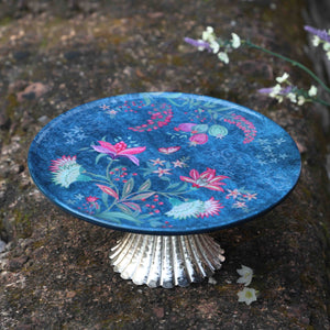 Wild Flower Cake Stand - Blue Large