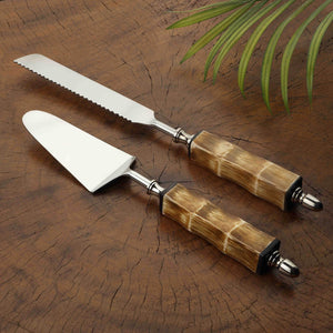 Bamboo Cake Server