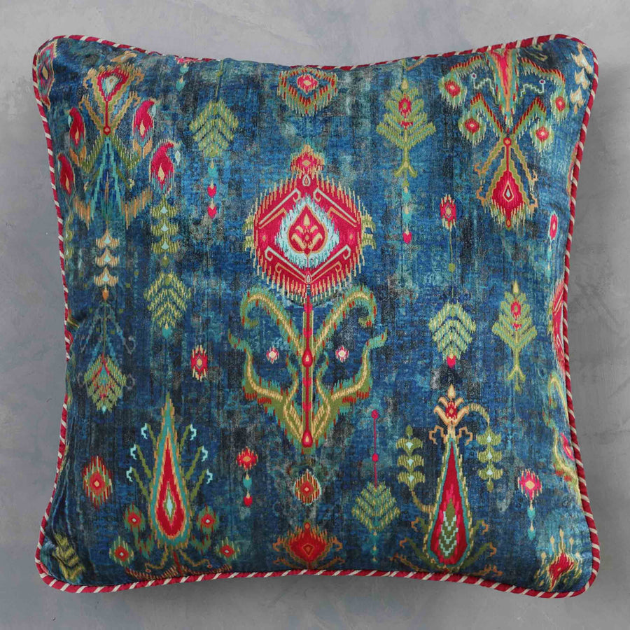 Bukhara Ikat Cushion Cover - Firoza