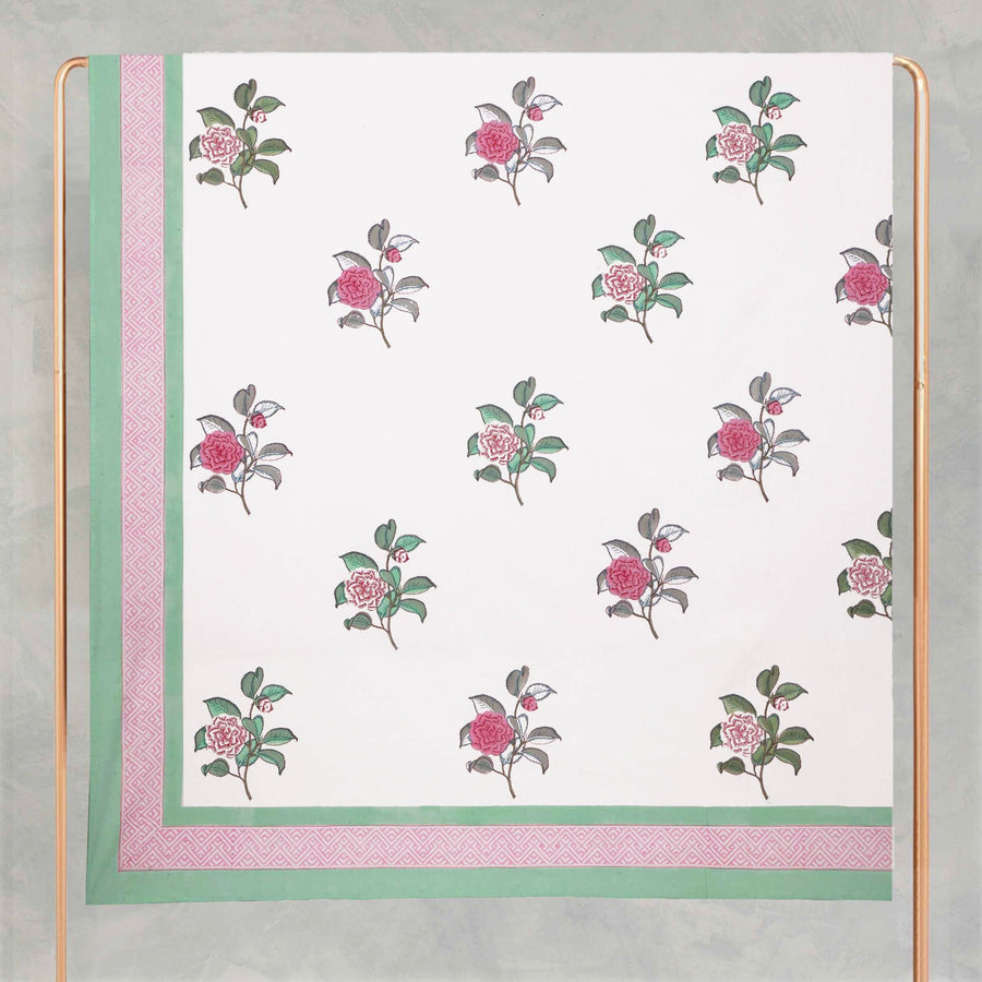 Camellia Blossom Cotton Bedsheet Set