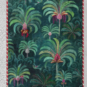 Coromandel Palm Tree Table Runner - Emerald