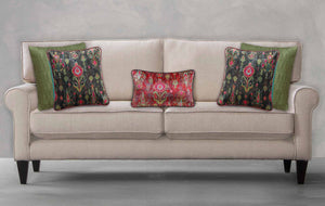 Bukhara Ikat Cushion Cover - Charcoal