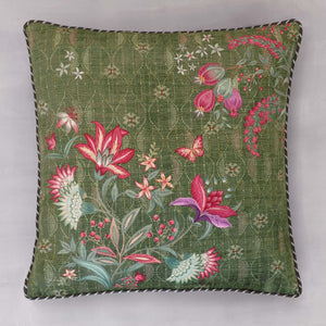 Himalayan Lotus Cushion Cover - Green