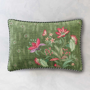 Himalayan Lotus Cushion Cover - Green Slim