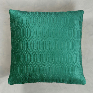 Jaal Embroidered Cushion Cover - Aqua