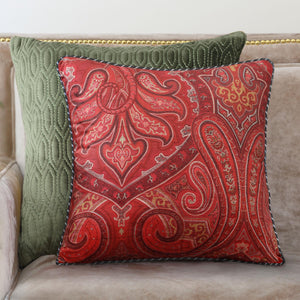 Kashmir Buta Cushion Cover - Rust