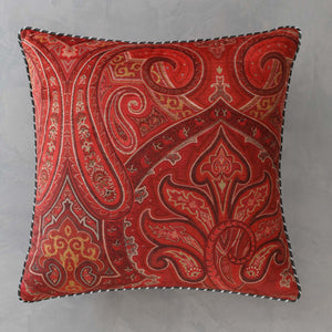 Kashmir Buta Cushion Cover - Rust