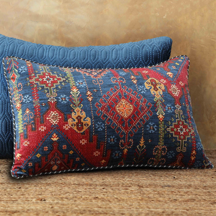 Kilim Cushion Cover - Blue Lumbar