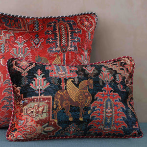 Samarkand Kilim Cushion Cover Slim - Midnight Blue