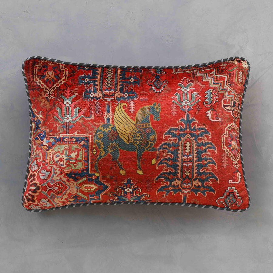 Samarkand Kilim Cushion Cover Slim - Red