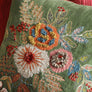 Seher Floral Embroidered Cushion Cover - Green