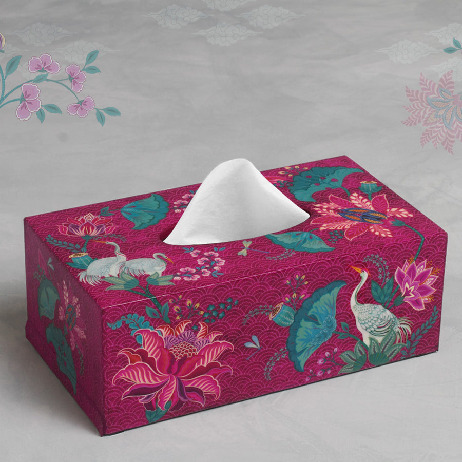 Taashi Tissue Box Holder - Ruby