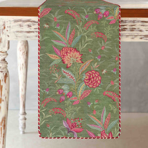 Wild Flower Table Runner - Green