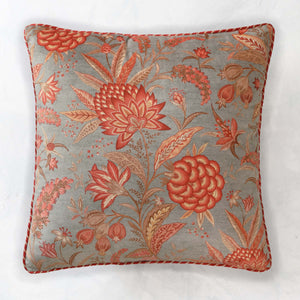 Wild Flower Cushion Cover - Rust Grey