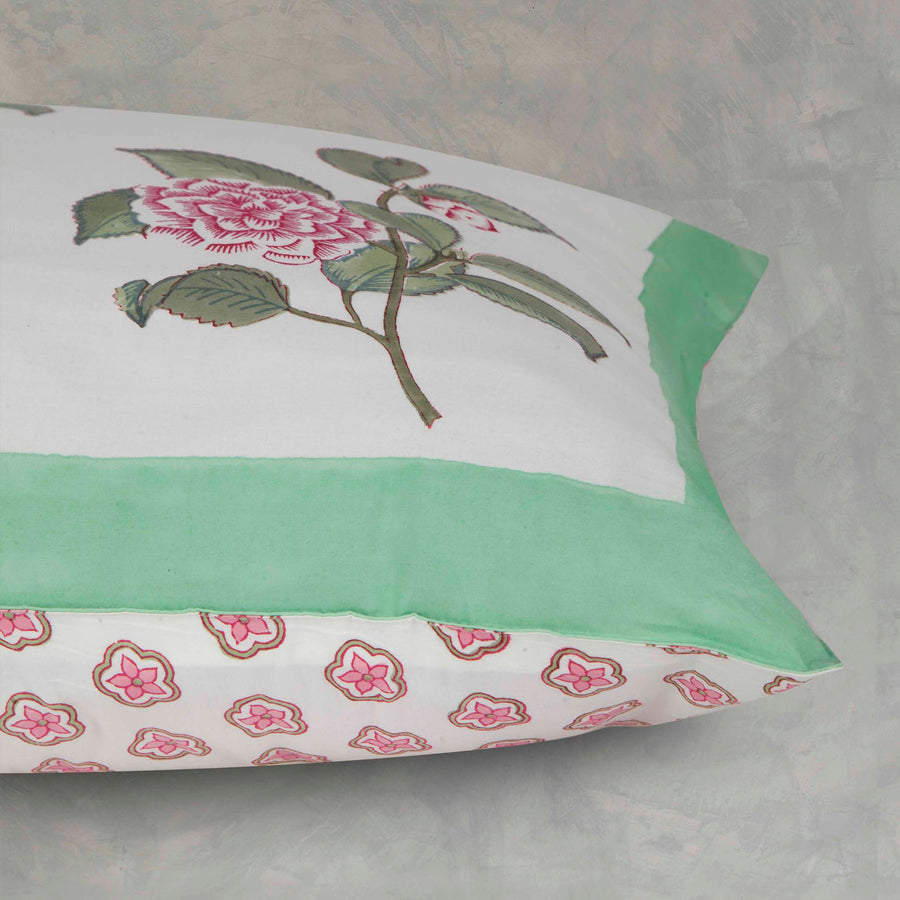 Camellia Blossom Cotton Bedsheet Set