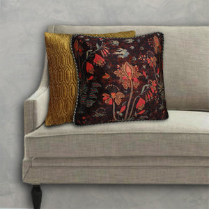 Isfahan Boota Cushion Cover - Brown