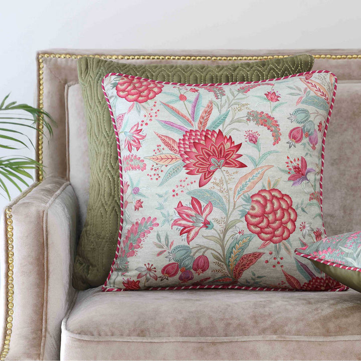 Wild Flower Cushion Cover - Cream